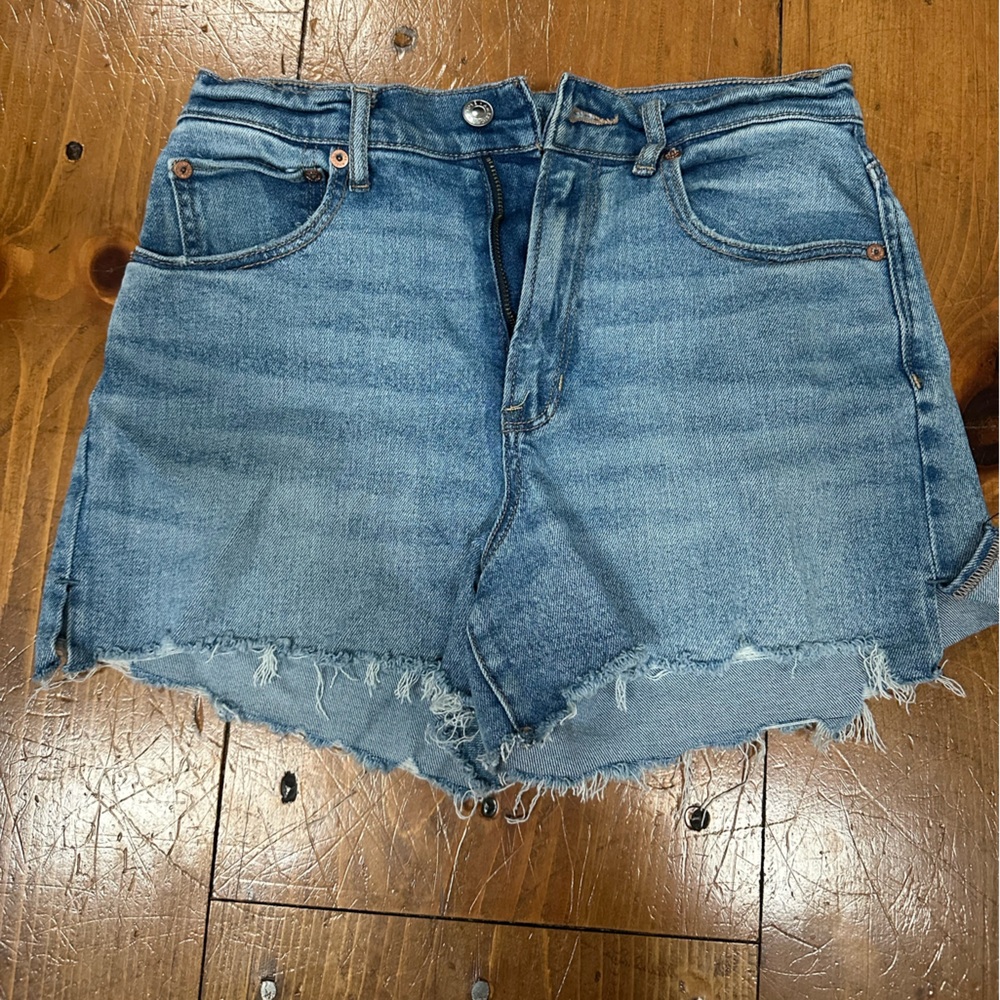 American Eagle Outfitters Distressed Blue Jean Shorts